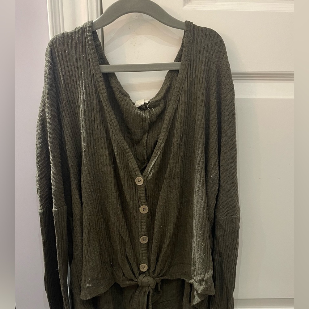 Garage | Tie Front Button Up Long Sleeve